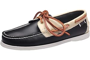 XFQ Men's Boat Shoes, Classic Deck Shoes Leather City Casual Shoes