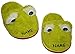 Produktbild Hausschuhe / Pantoffel - " Frosch grün " - incl. Name - Größe 39 - 40 - 41 - 42 - Plüschhausschuh - super weich - für Kinder & Erwachsene - Tierhausschuhe - Tier / Frösche / Quackfrosch - Hausschuh - Plüschhausschuhe / Tierhausschuhe - Tierpantoffel - extra warm - Gr. / Damen Herren Mädchen Jungen - Winterhausschuhe / Hüttenschuhe - superwarm