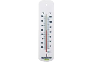 THERMOMETER WORLD Accurate Room Thermometer Indoor and Outdoor to Measure Room Temperature in The Home Office Garden or Greenhouse - Easy to Hang and Read Accurate Wall Thermometer (Blue)