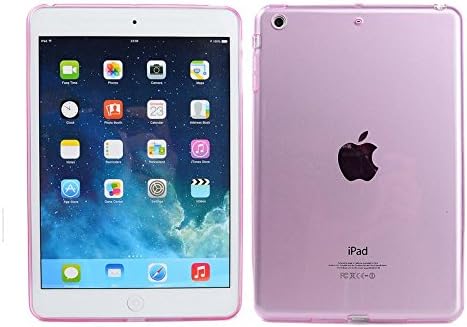 Clear Transparent Crystal Soft Silicone Rubber Back Gel TPU Case Skin Cover for IPad Mini 1 2 3 7.9 Inch (Pink)