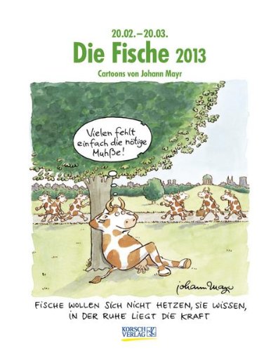 Die Fische im Jahr 2013: Cartoon-Kalender