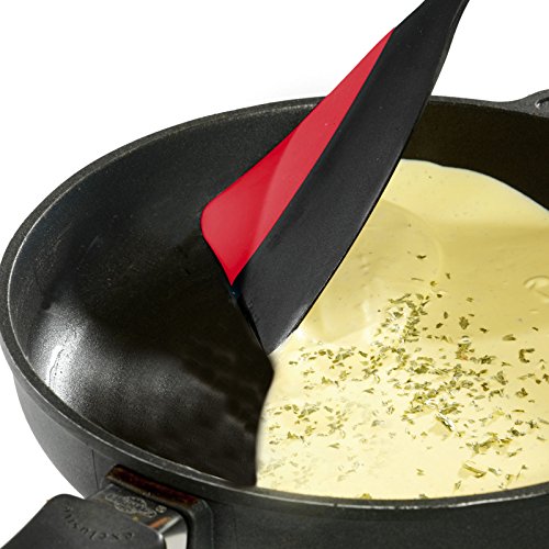 Westmark Pfannenwender/-schaber mit Silikonkante, Länge: 31 cm, Kunststoff/Silikon, Flexi, Schwarz/Rot, 15702270 - 3