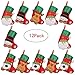 Produktbild Chnaivy Klassische Weihnachtsstrümpfe für Dekoration, Weihnachtsmann Schneemann und Elch Dekoration, Geschenk/Leckerlibeutel für Kinder, 12 Stück …