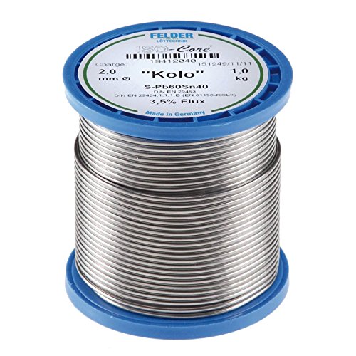 FELDER Kolo Lötdraht Kolophonium S-Pb60Sn40 Weichlötdraht div. Größe VPE 100g, Durchmesser:Ø 1.0 mm