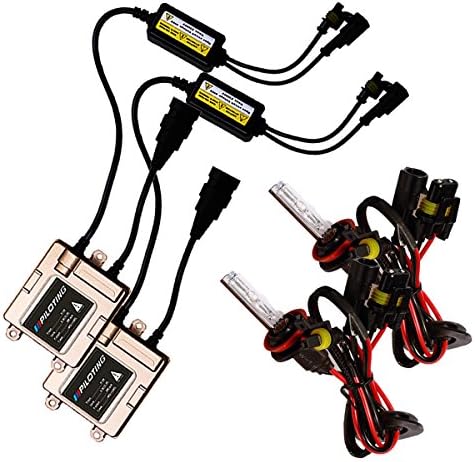 IIIPILOTING 12v 35w H11 Fast Bright Slim HID Xenon Conversion Kit Quick Start Aluminum Ballast AC HID Headlight (10000k)