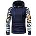 Produktbild Herren Kapuzenpullover Tops Sannysis Männer Kapuzen Sweatshirt Oberteile Jacke Mantel Outwear (Marine, M)
