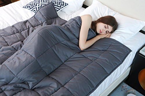 Weighted Blanket by WFU for Adults, Fall Asleep Faster and Sleep Better, Great for Anxiety, ADHD, Autism, OCD, and Sensory Processing Disorder(60''x80'')(17 lbs for 160 lbs individual)