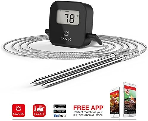 Cappec's Bluetooth Wireless BBQ Thermometer - Smoker Friendly