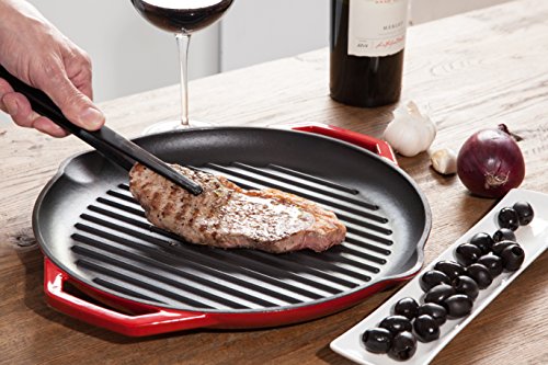 Tivoli / Grillpfanne aus Gusseisen für Induktion / BBQ Grill / Grillplatte / Durchmesser von 32 cm / Für perfekte Grillergebnisse / Plancha / Emaillierte Außenseite - 9