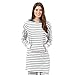 Mantaray Womens Grey Striped Long Pyjama Lounger 14
