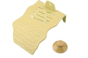 PSSOPP Plataforma de plástico para tomar el sol Tortuga Muelle Tortuga Descansando Terraza Acuario Acuario Escalada Isla flotante con ventosa para reptiles y anfibios Tomar el sol descansar jugar(S Amarillo)