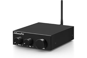 Nobsound Bluetooth 5.0 Stereo Amplifier: Mini Audio 2.0 Channel Integrated Amp with Bass Treble Control, for Home Speakers 50W x2 TPA3116
