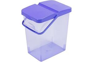 BRANQ HOME ESSENTIAL 10 l pojemnik na proszek do prania, pojemnik na karmę Unibox z pokrywką, niebieski, pudełko do przechowywania, łazienka, kuchnia