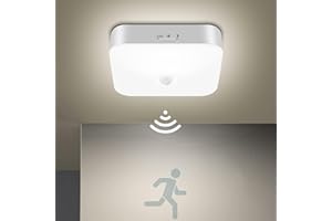 ‎TOOWELL Toowell Akku Lampe mit Bewegungsmelder Innen, 10000mAh Aufladbar Akku Deckenleuchte LED Batterie Deckenlampe mit Bewegungsmelder, Kellerlampe LED Lampe Akku Leuchte für Badzimmer Garage Treppe Balkon