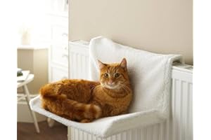 WUIIEN Hamac Lit Suspendu de Radiateur Chauffage pour Chat Panier Arbre Couverture '' Style Mouton ''