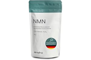 NMN Pulver - 1 x 30g Packung hochreines Nicotinamid Mononukleotid Pulver - Reinheit mehr als 99% ohne Zusatzstoffe - in Deutschland laborgeprüfter Markenrohstoff - neotes