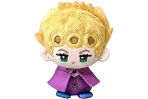 Noowye Giorno Giovanna Peluche Figurine Anime Giorno Giovanna Stuffed Figurines PP Coton Maison Voiture Décoration Livre Sac Pendentif pour Fans
