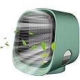 Azonee Portable Air Cooler, Mini Conditioner Usb Table Fan,Small Evaporative With 3 Speeds Cooler Humidifier & Purifier, for Home Bedroom Office Desk (Green)