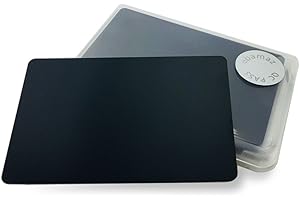 Ebamaz Stainless Steel Metal Business Cards 86X54X0.5mm Plaques Pack of 10PCS (Black,Blanks)