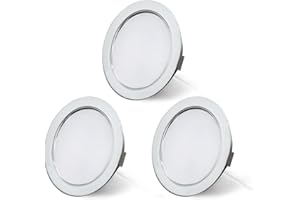URing 3 x Faretti Led da Incasso a Soffitto 12V, Faretti da Soffitto LED integrati 3,5W 300LM 3000K Bianco calda, dimmerabili Faretti da Incasso luci ultrasottili per Camper Caravan armadi cucina