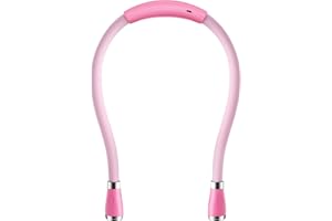 SingHong Lampe de lecture à LED avec lumière USB rechargeable, kit mains libres, 4 ampoules LED, 4 luminosité réglable, pour lecture au lit ou en voiture (rose) [Classe énergétique A]