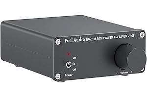 Fosi Audio V1.0B 2.0CH wzmacniacz audio stereo klasa D mini Hi Fi zintegrowany TPA3116 do głośników domowych 50 W x 2
