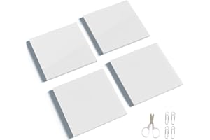 KAJKEY 200 Pcs Transparent Sticky Notes, Translucent Sticky Notes, Blocs De Notes Repositionnables Transparents 75 X 75 Mm, étanche, Notes Pour Maison Bureau