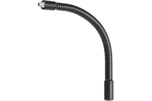 PATIKIL 8" Schwanenhals, 1/4"-20 Weibliches zu Männliches Gewinde Metall Universal Schlauch Flexibler Arm Schwanenhals-Rohrverlängerungshalter für Action-Kamera, Handy, Mikrofon, Schwarz.