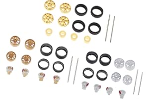 P Prettyia 12er Set 1/64 RC Radreifen Räder Gummireifenfelge Ersatzteile für Auto Spielzeug