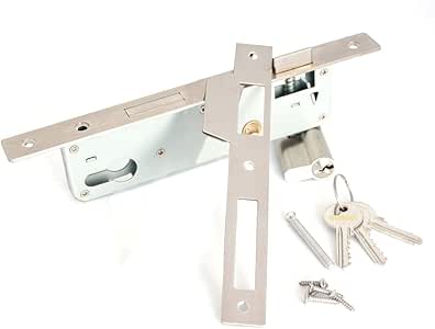 Edelstahl Rohrrahmenschloss 85x30mm - Einsteckschloss Für Gartentor & Metalltür