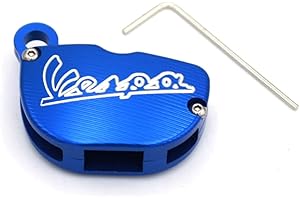 2BIRD Coperchio della chiave del motociclo CNC. Custodia protettiva for Vespa Piaggio GTS SPRINT PRIMAVERA 150 300 125 Accessori (Color : Blue)