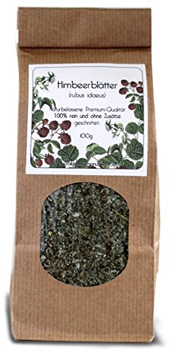 Himbeerblätter, geschnitten, 100g - Rubus idaeus - 100% sortenreines Premium-Produkt, naturbelassen und ohne Zusätze.