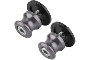 ‎YOSOO Schwinge Spule, 2 Stück 6mm Motorrad CNC Hinterer Ständer Schwinge Spool Sliders Ständer Schwingenspulen (Titan) für Yzf R1 6mm Paddock Ständer Spulen 6mm Ständerspulen(Titanfarbe)