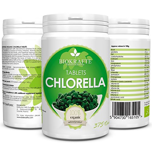 Bio Chlorella Tabletten Zertifizierte Ergänzung 375 tabl. 400 mg