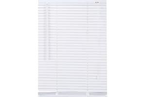 APEX FURNISHINGS PVC Venetian Blinds - 25mm Slats Easy Fit PVC Window Blinds Child Safe Fittings Trimmable curtains Windows Shutters for Home Office (White 105W x 150L cm)