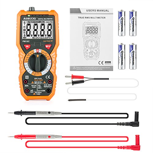 Multimeter Janisa PM18C Digital multimeter cat iii Messgeraete Voltmeter Amperemeter Ohmmeter Messgerät für Spannug Strom Widerstand Digitales AC DC Kapazität Frequenz sowie Kapazitanz berührungslose Spannungs- und Temperaturmessung mit groß LCD anwendbar - 7