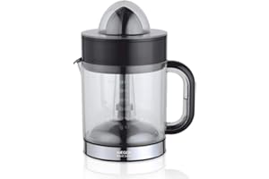 HAEGER GREAT JUICE - Exprimidor de Cítricos 1,2 Litros, 40W, Rotación de cono bidireccional, recipiente graduado transparente, desmontable, compartimento para el cable en la base