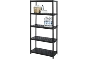 Keter Étagère en résine avec 4 tablettes Noir 184 x 85 x 41 cm