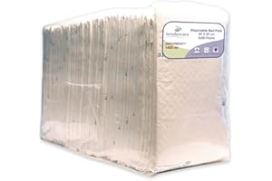 Tendercare - Incontinence Pads For Beds & Chairs - 100 Disposable Underpads - 60cm x 90 cm - Bed Pad For Incontinence - Super Absorbent & Waterproof - 1400ml Absorbency