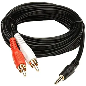 PTron 3.5mm Stereo 2 RCA 1.5 Meter Cable (Color May Vary)