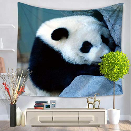 Baisheng Indian Mandala Wall Hanging Tapestry Hippie Tapestries Bedding Bedspread, Picnic Beach Sheet, Table Cloth, Decorative Wall Hanging (Cute panda animal4-59x78 Inch/150x200 CM)