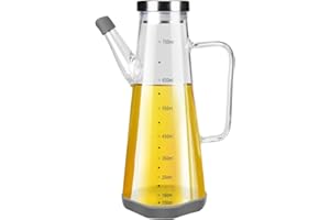 GUWINA Botella Dispensador de Aceite,Antigoteo Cocina Aceitera Grande Vinagreras Botella Dispensadora Aceite,Rellenable Cristal Aceitera para Cocinar Oliva Aromatizadora Vinagre(750ml)