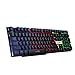 Produktbild Mechanische Gaming Tastatur Keyboard Bunte Crack-LED Beleuchtet USB-Kabel PC Pro Rainbow RGB Gaming Wired Midi Keyboard Ständer PC/Laptop, wasserdicht, ideal für Gaming und Büro Wasserdicht (Schwarz)