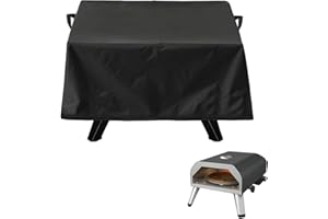 CMANLNYK Pizzaofen Abdeckung für Cozze 90347 17" Pizza Ofen, Grillabdeckung Wetterfest Staubfest, 420D Oxford Stoff, Pizzaofen Zubehör Schwarz (62x62x28cm)