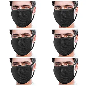 PinKit Anti-Pollution Sports Face Mask Outdoor Ski Masks for Motorcycle;Bicycle Face Mask;Best Protective Mask (Pack of 6 Pc)