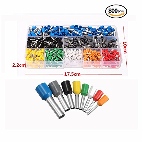 800 Aderendhülsen Hexagonal Crimpzange Kit, GOCHANGE 0.25-6.0mm Crimper Zange Crimpwerkzeuge Set, Crimp Tool mit 800 Ratsche Kabelschuhe für Crimpen von isolierten und nicht isolierten Aderendhülsen - 7