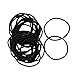 12 x Elastic Hair Bands / Bobbles by Lizzy® (Black (Thin))