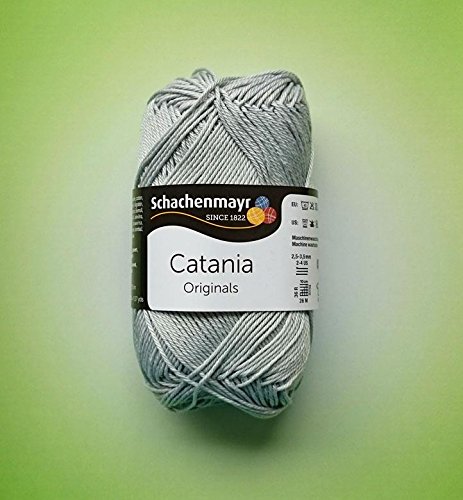 HDK-VERSAND Schachenmayr Catania Strickgarn 50g aus reiner Baumwolle (Silber Grau 172)