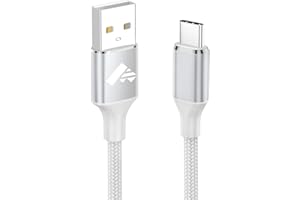 Aioneus Cable USB C 2M, Cable USB Tipo C 3A Cable Carga Rapida Tipo C Nylon Duradero Compatible con Samsung Galaxy S23 S22 S21 S20 A72 A53 Note 20 10, Huawei P40 P30, Mi 12 11, Xiaomi