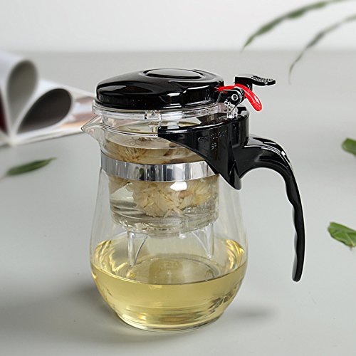 Genialer Teebereiter / Kaffeebereiter 500 ml für die schnelle unkomplizierte Tee- & Kaffeezubereitung, Thermoglas (Borosilikatglas) - 4